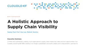 A Holistic Approach to Supply Chain Visibility